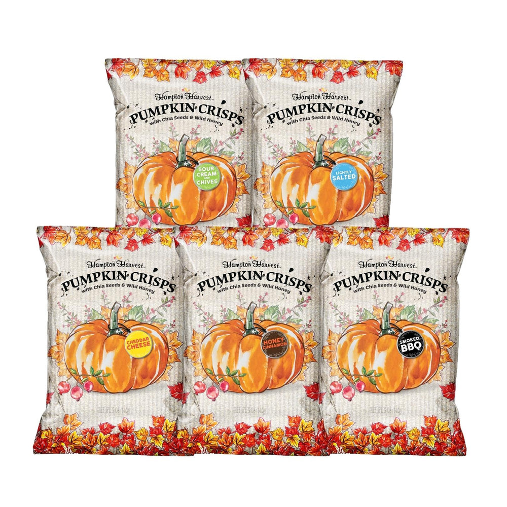 Hampton Harvest Pumpkin Crisps 140g - Sampler Pack